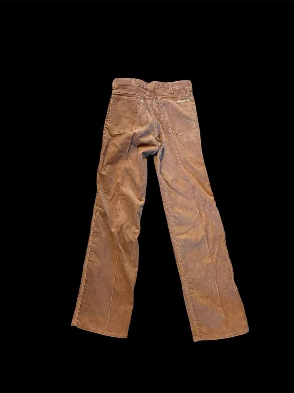 Vintage Rump Brown Corduroy Pants Made in Hong Kong High Rise 28 70s 80s Cotton